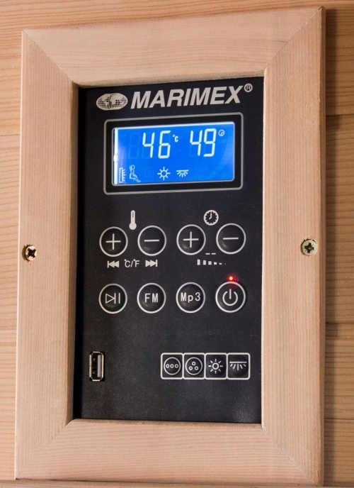 Ovládací panel dřevěné infrasauny Marimex