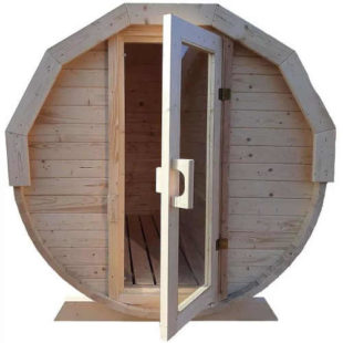 Dřevěná venkovní sauna sud