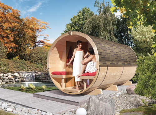 Finská sauna do exteriéru ze smrkového dřeva
