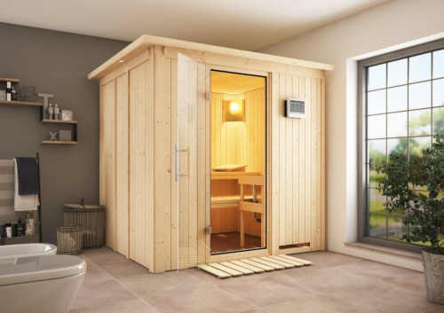 finská sauna do interiéru pro 2 osoby