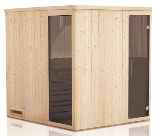 Středně velká finská sauna Baumax PERHE 2018